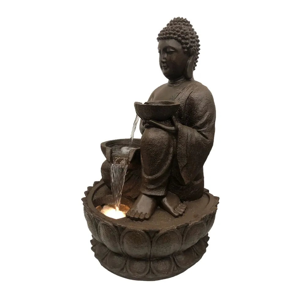Buddha Cascading Bowls LED Light Water Feature