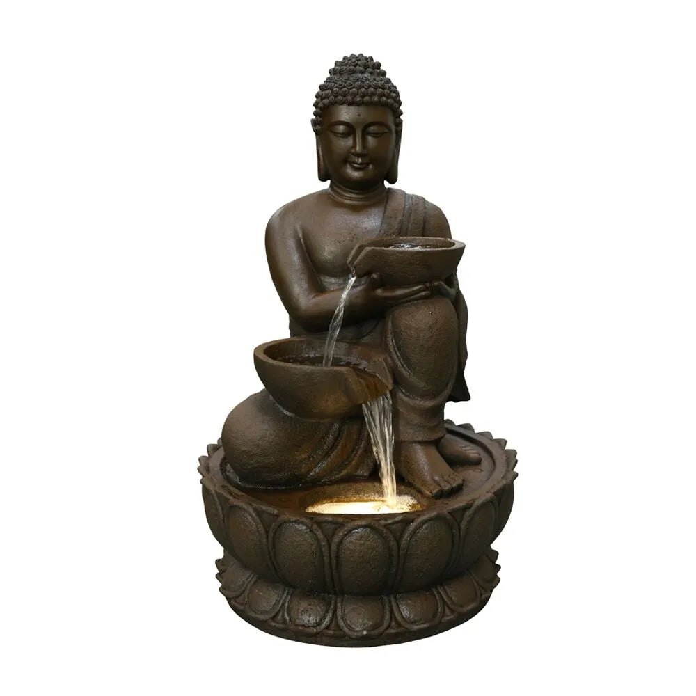 Buddha Cascading Bowls LED Light Water Feature
