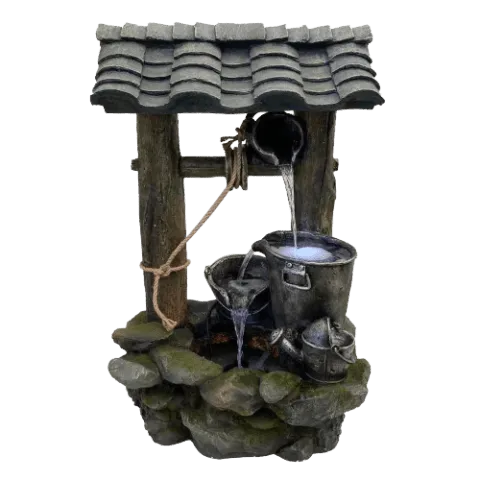 Antique Wishing Well LED Water Feature with Bucket