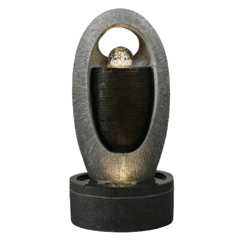 Modern Orb Glow Crystal Oval LED Light Water Feature