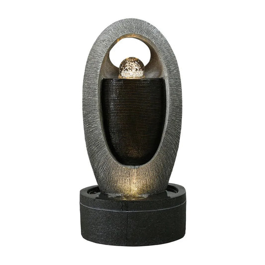 Modern Orb Glow Crystal Oval LED Light Water Feature