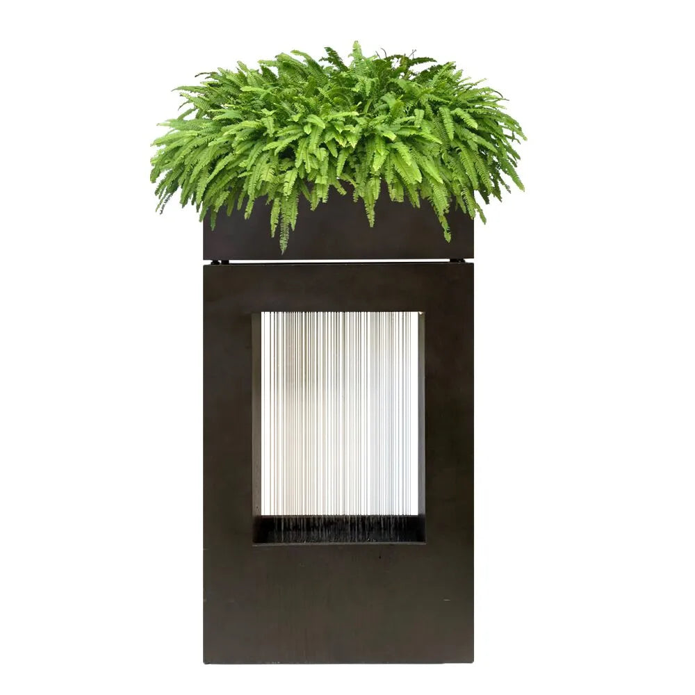 Modern Rain Curtain Water Feature with LED Light