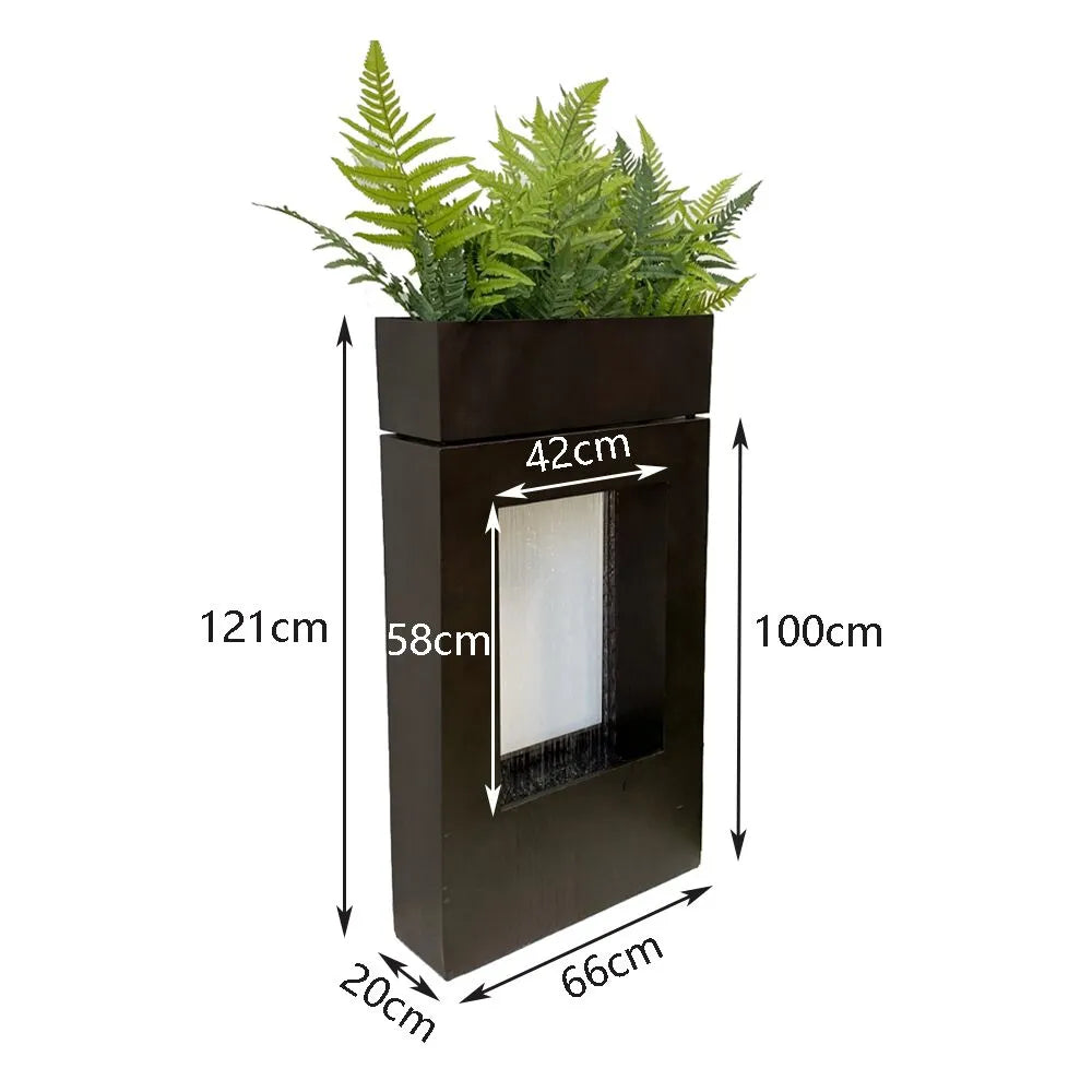 Modern Rain Curtain Water Feature with LED Light