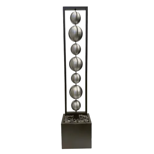 Steel Balls Water Feature with Metal Base