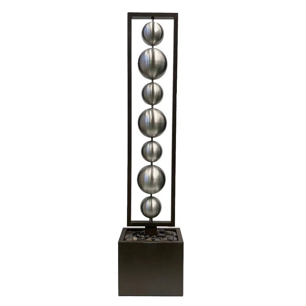 Steel Balls Water Feature with Metal Base