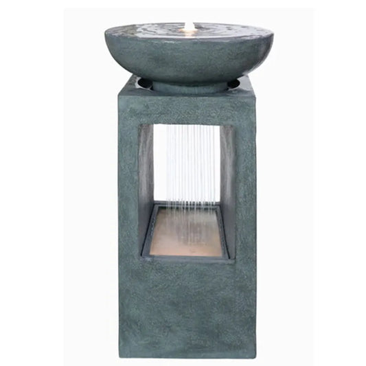 Decorative Rain Curtain Bowl Water Feature with LED light