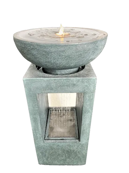 Decorative Rain Curtain Bowl Water Feature with LED light