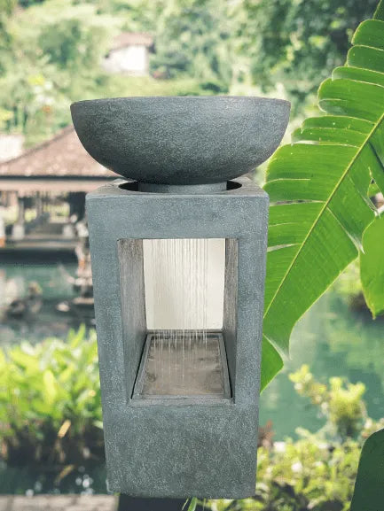 Decorative Rain Curtain Bowl Water Feature with LED light