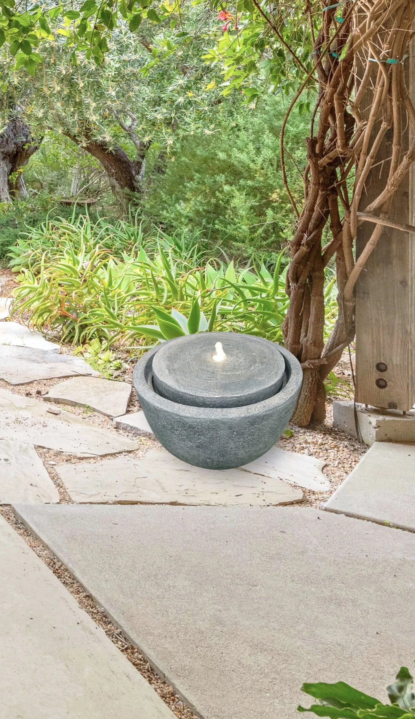 Bubbling Bowl Water Feature with LED Glow