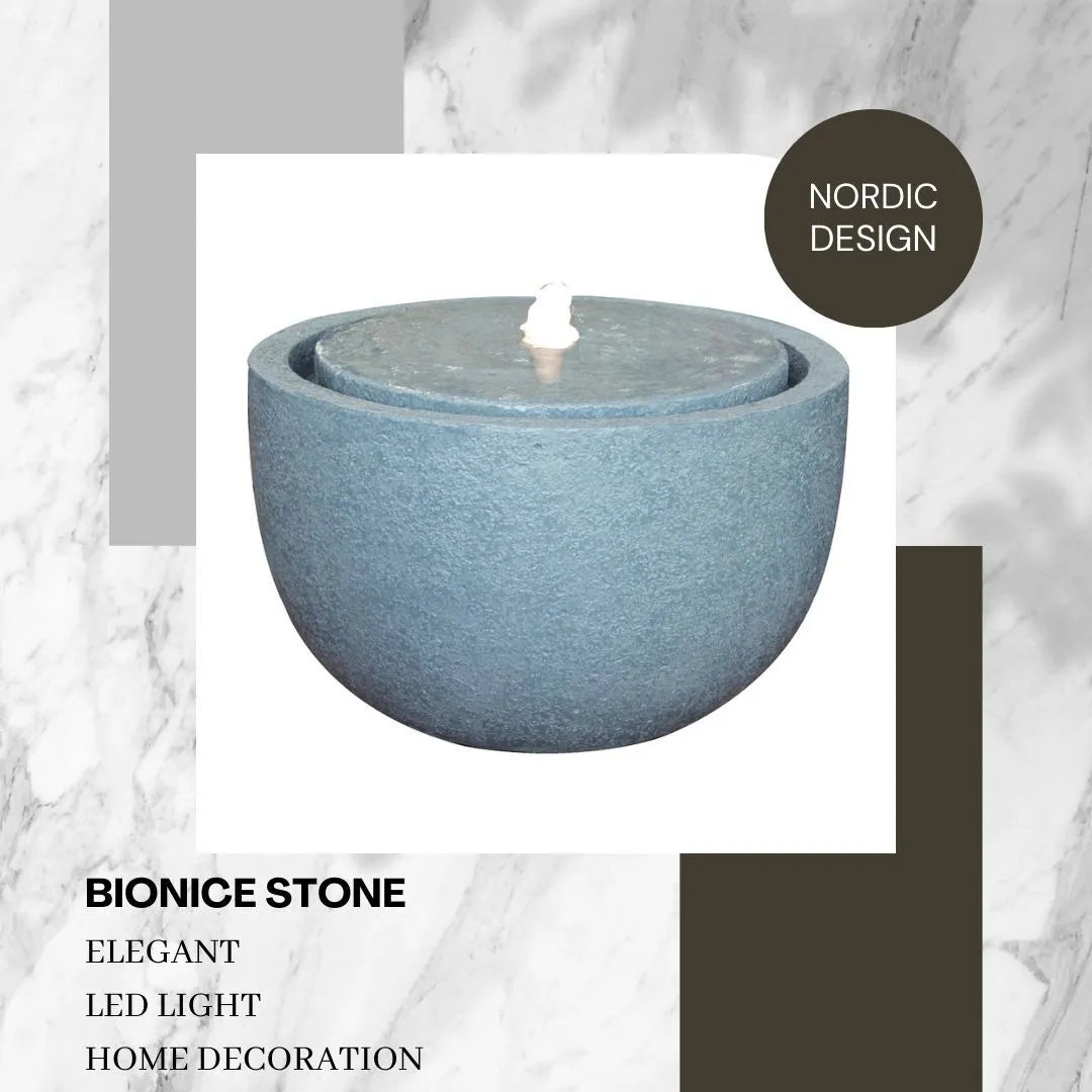 Bubbling Bowl Water Feature with LED Glow