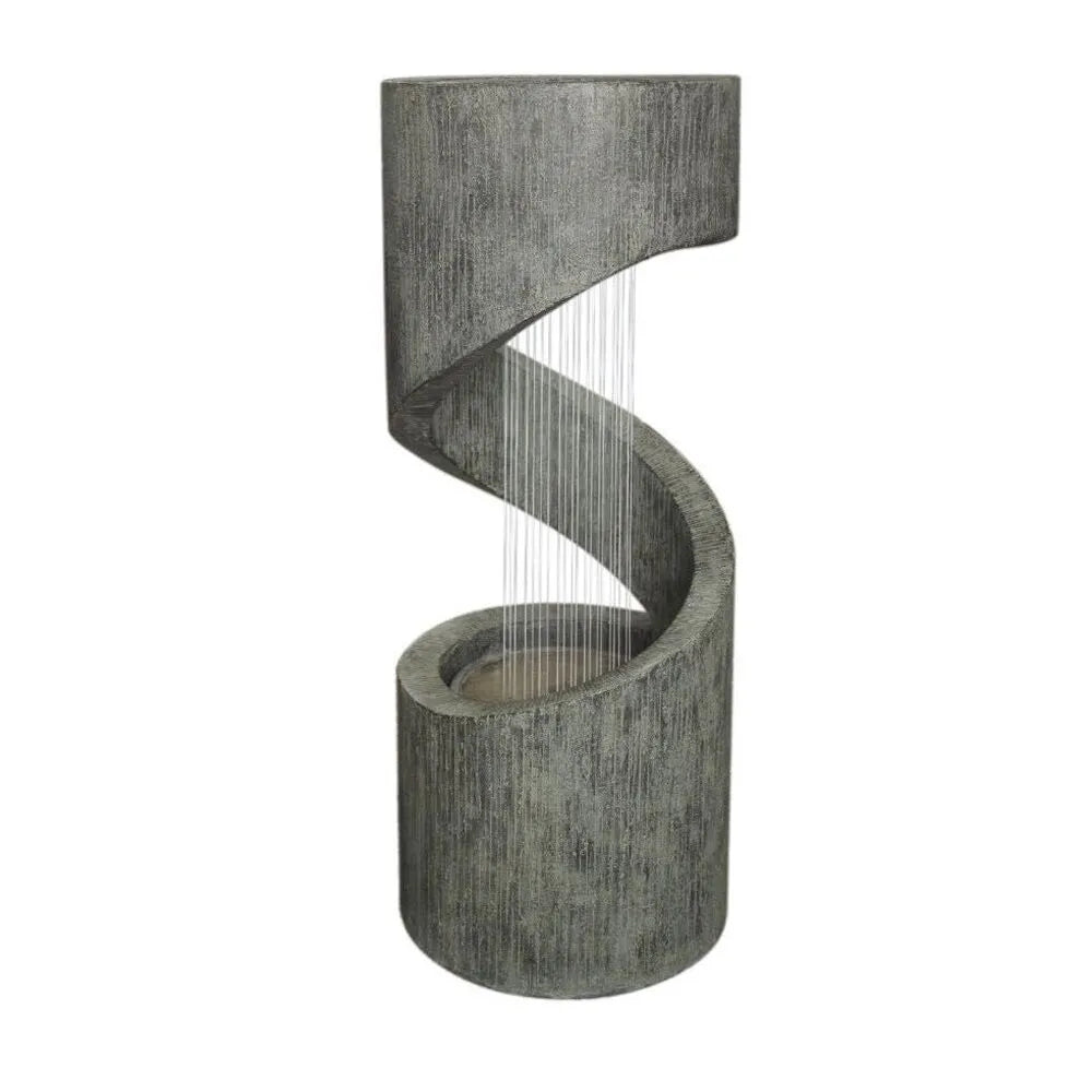 Modern Spiral rain curtain Water Feature with LED Light