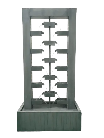 Echofall LED Lighting Cascade Wall Water Feature - Grey