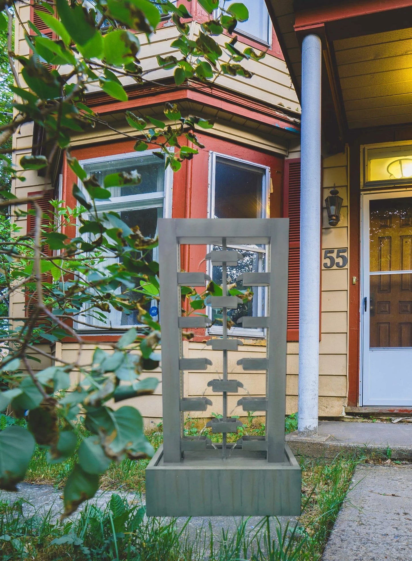 Echofall LED Lighting Cascade Wall Water Feature - Grey