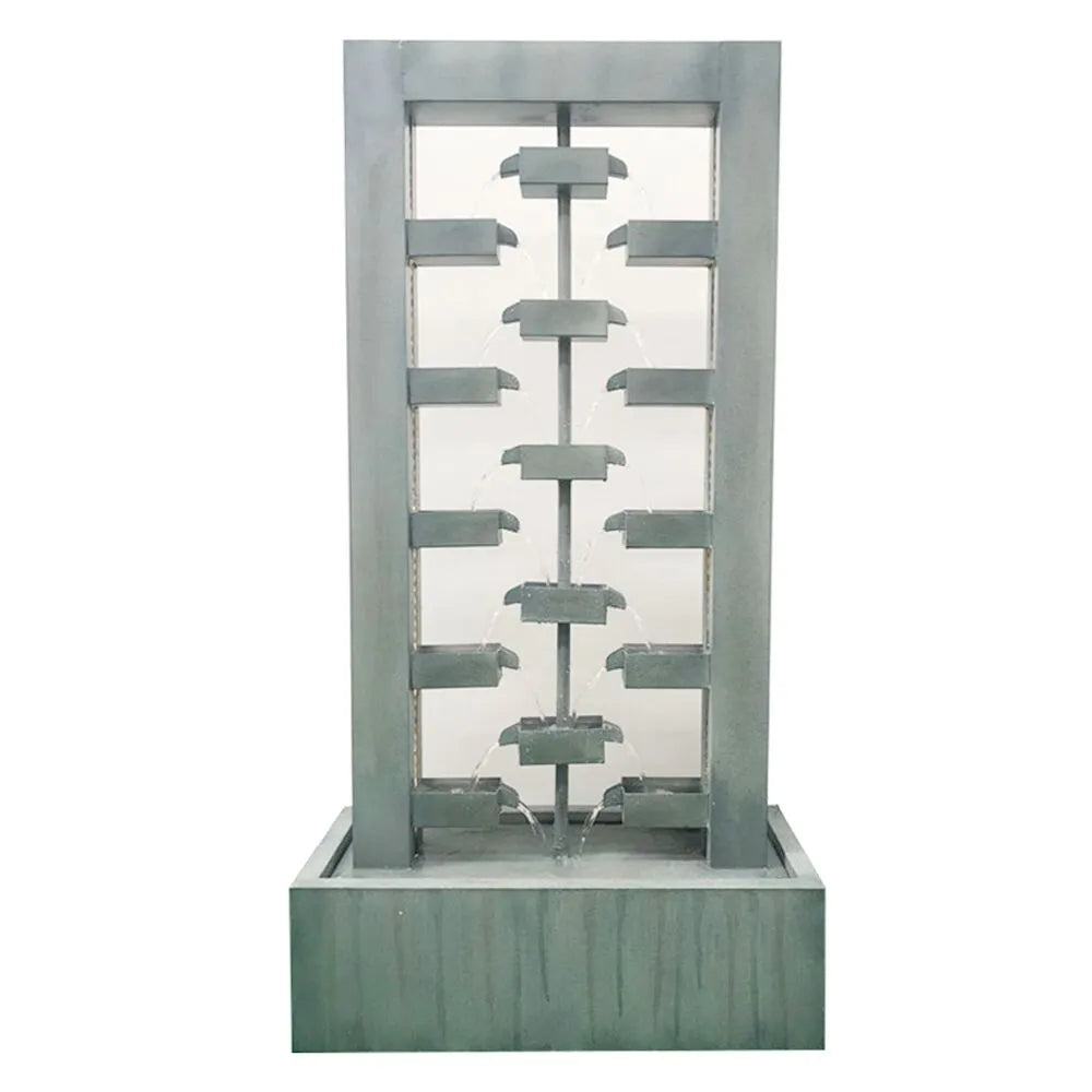 Echofall LED Lighting Cascade Wall Water Feature - Grey