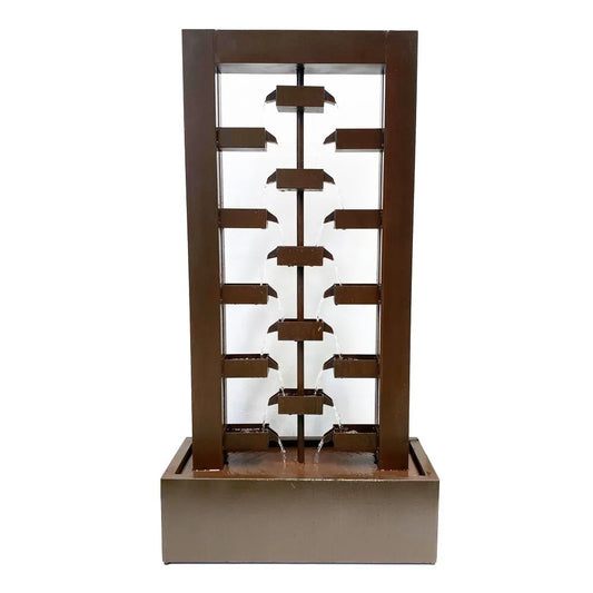 Echofall LED Lighting Cascade Wall Water Feature - Rusty