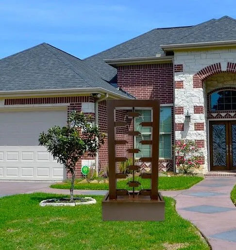 Echofall LED Lighting Cascade Wall Water Feature - Rusty