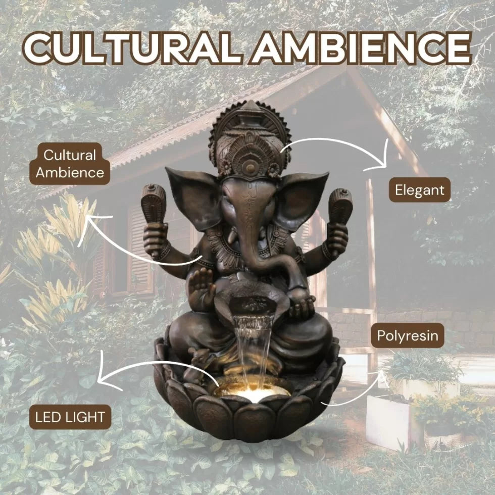 Ganesha Water Feature With LED Light