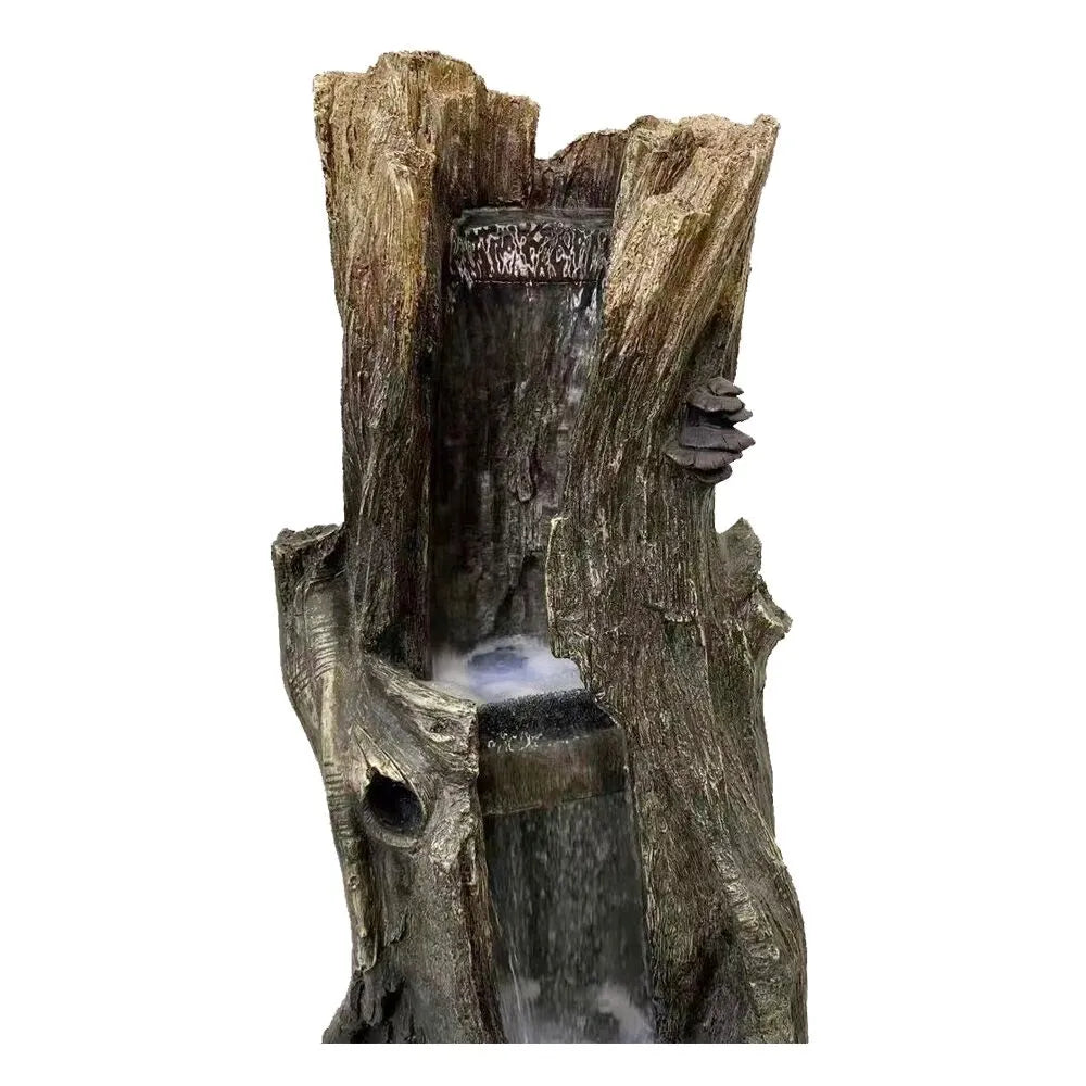 Rustic Tree Trunk LED Light Water Feature