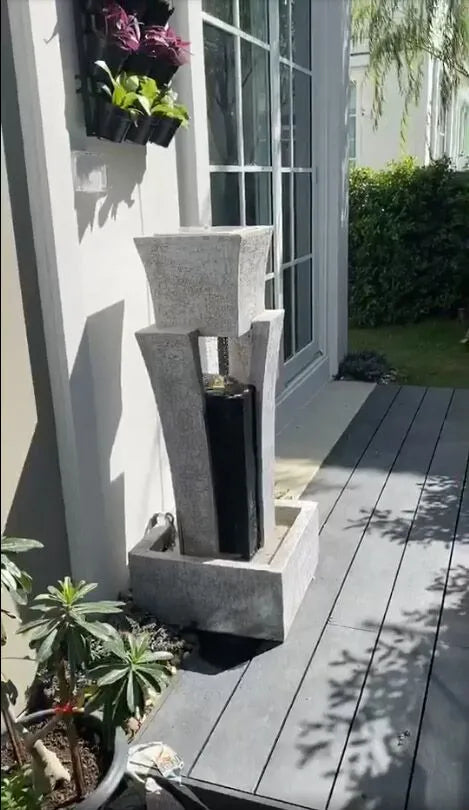 Modern Rain Curtain Water Feature With LED Light