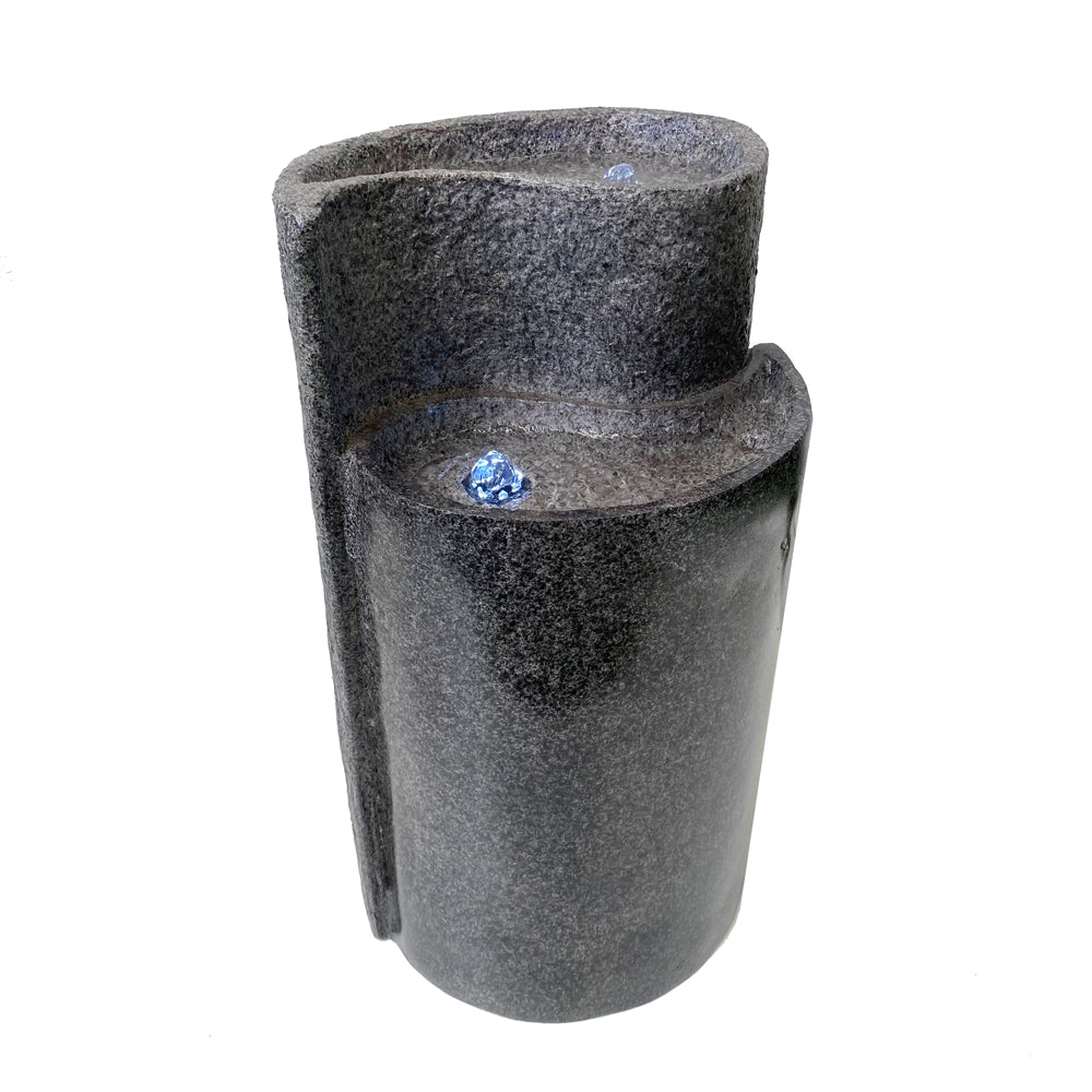 Yin Yang Design Water Feature With LED Lighting