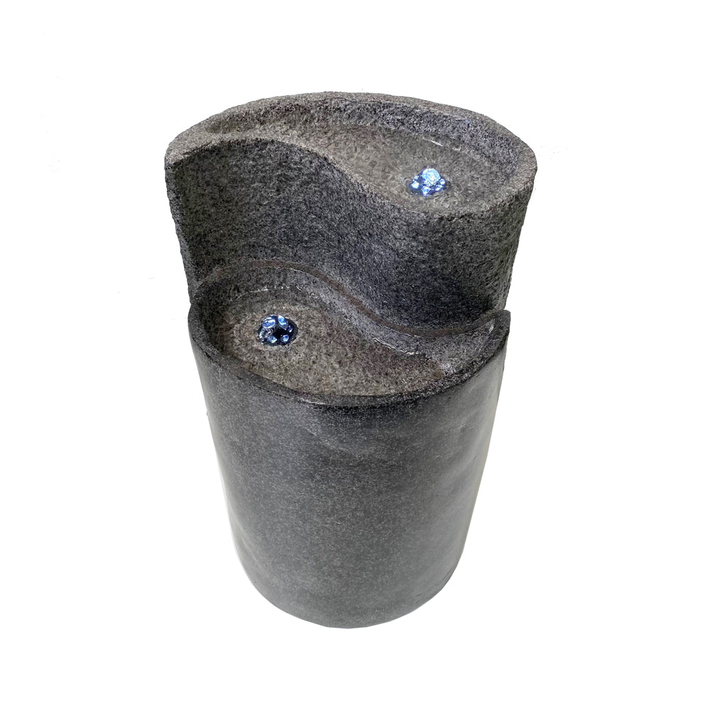 Yin Yang Design Water Feature With LED Lighting